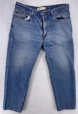 Levis 550 Relaxed Fit Tapered Leg Jeans 38x30 Mens Blue Denim Medium Wash